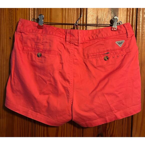 Columbia PFG women’s chino shorts 3” hot pink midrise size 10 - Picture 2 of 3